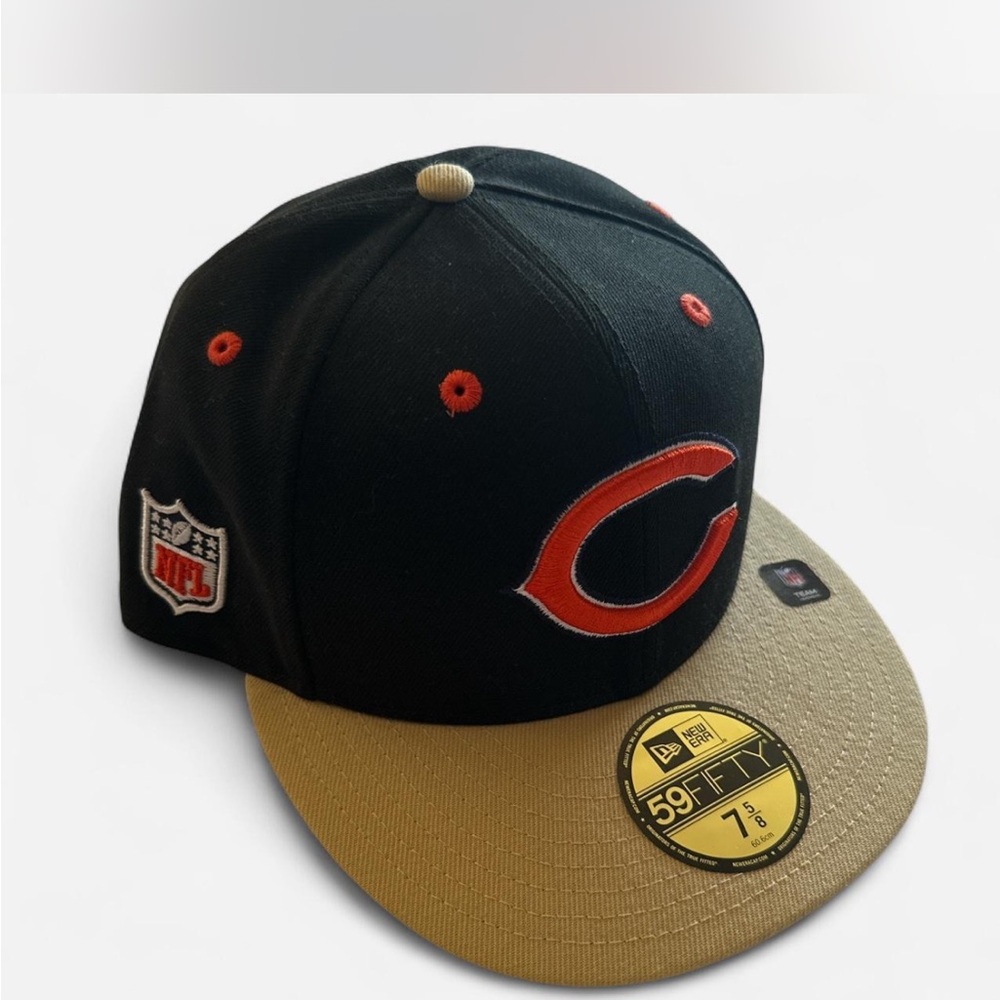 Black and Tan Cap with orange C Logo CHICAGO BEARS HAT NEW ERA